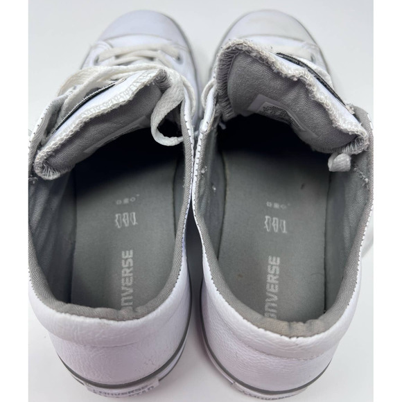 Converse All Star Junior Leather Sneaker Size 6 Blue Spots on‎ Left Side in Pic. - Picture 8 of 8